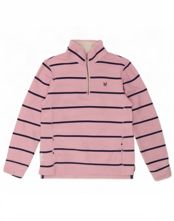Crew Clothing Γυναικεία μπλούζα υπερμεγέθη Jumper UK 10 Small Pink ριγέ