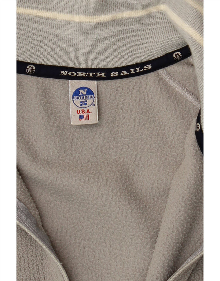 North Sails Ανδρικό Fleece Jacket UK 40 Large Grey Colourblock Polyester