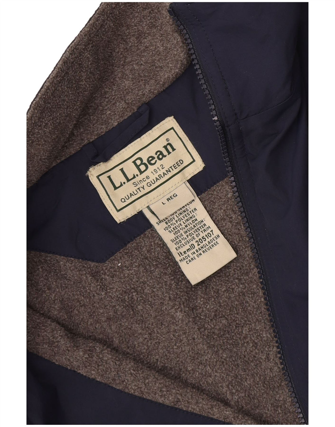 L.L.Bean Ανδρικό Bomber Jacket UK 40 Large Navy Blue Polyester