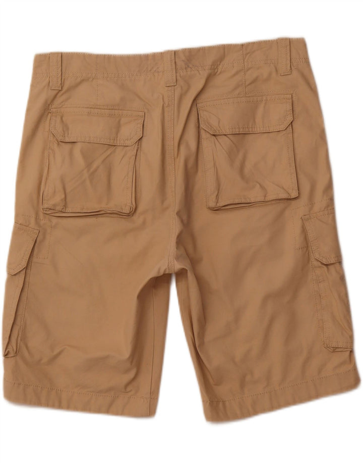 BENETTON Mens Cargo Shorts IT 48 Medium W36 Beige Cotton