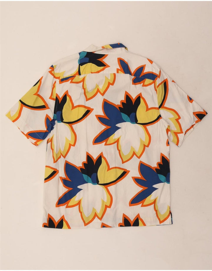 Ανδρικό κοντομάνικο πουκάμισο Penguin, μεσαίο λευκό φλοράλ