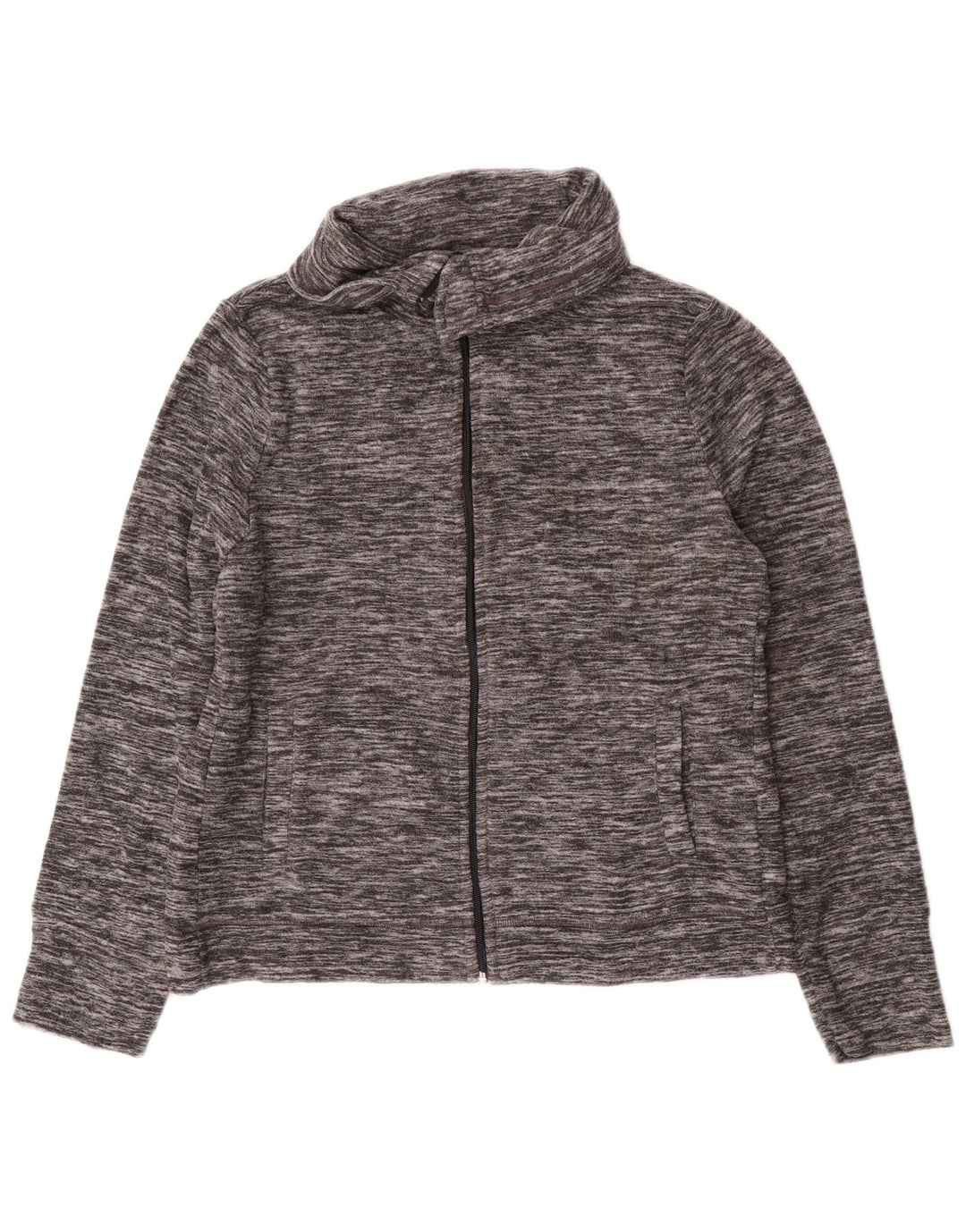 CALVIN KLEIN Γυναικείο Fleece Jacket UK 14 Medium Grey Flecked