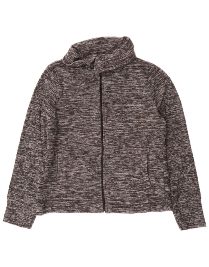 CALVIN KLEIN Γυναικείο Fleece Jacket UK 14 Medium Grey Flecked