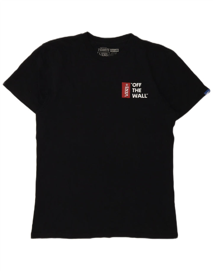 Ανδρικό γραφικό T-Shirt Vans Top Μεσαίο μαύρο βαμβακερό