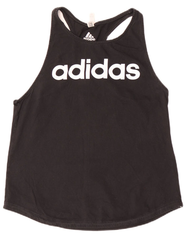 Adidas Γυναικείο Γραφικό Γιλέκο Τοπ UK 16/18 μεγάλο μαύρο βαμβακερό