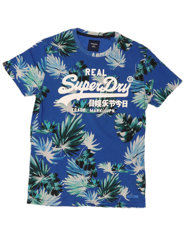 Ανδρικό γραφικό T-Shirt Superdry Top Large Blue Floral Χαβάης