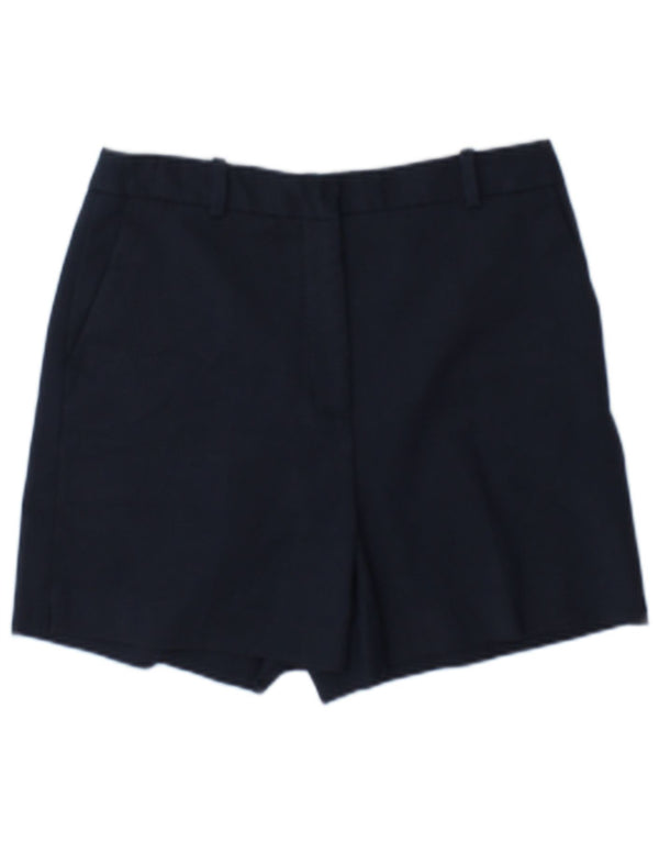 Zara Γυναικείο Ψηλόμεσο Σορτς Chino Small W26 Navy Blue βαμβακερό