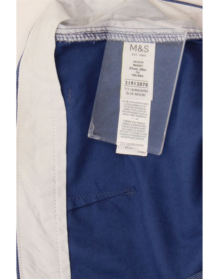 MARKS & SPENCER Ανδρικό σορτς Chino W36 μεγάλο μπλε βαμβακερό