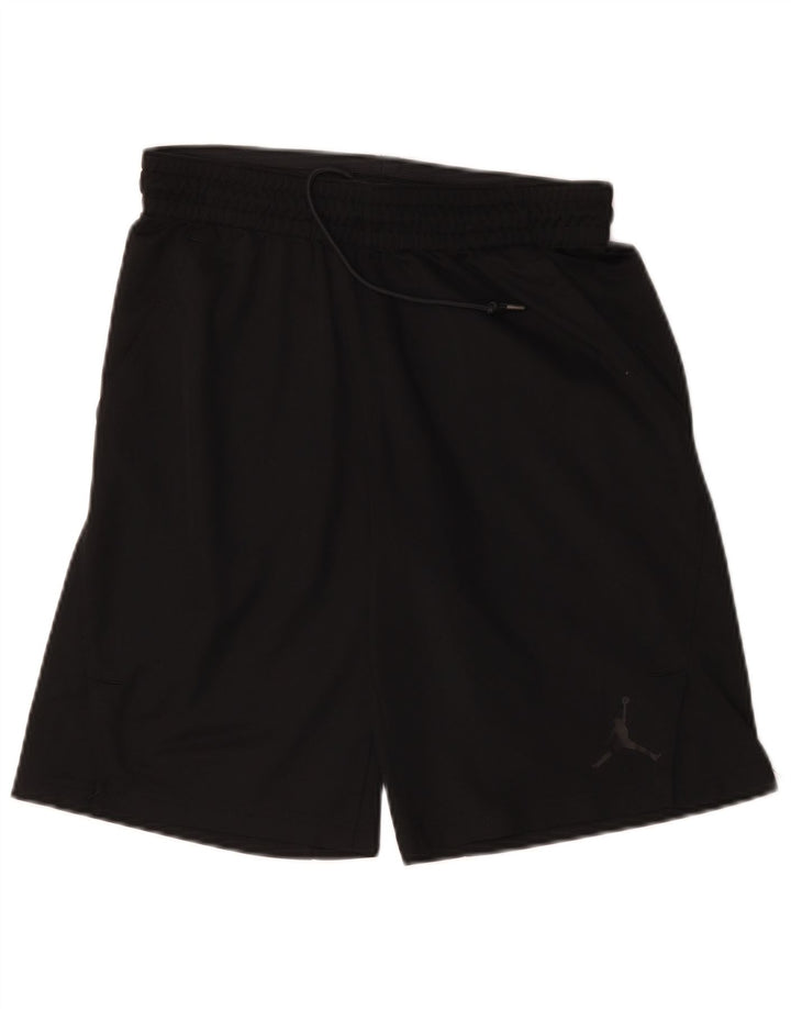 Ανδρικό γραφικό αθλητικό σορτς Jordan Dri Fit, μεσαίο μαύρο πολυεστέρα
