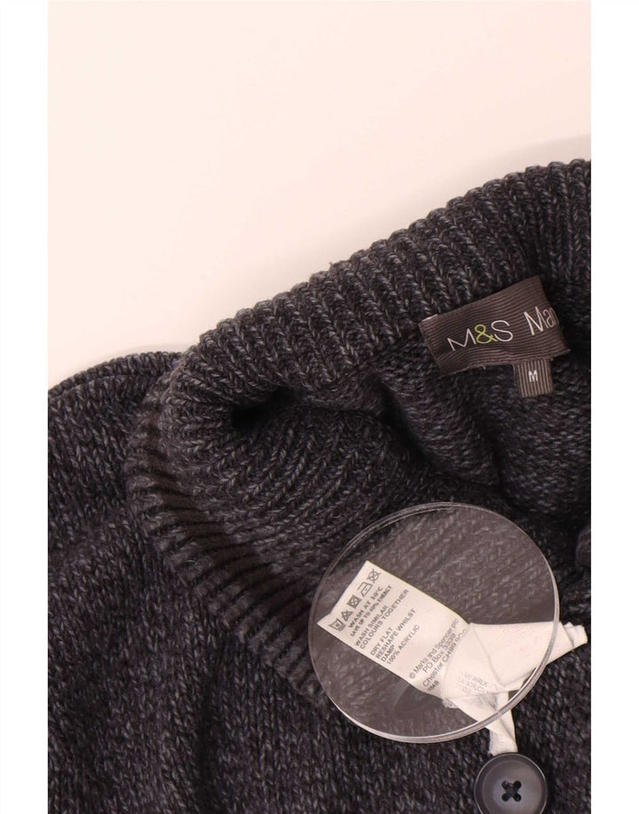 Marks & Spencer Ανδρικό πουλόβερ με κουμπιά πουλόβερ με μεσαίο μπλέ μπλέ