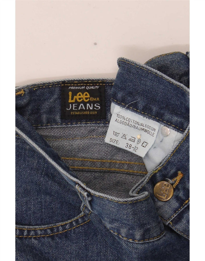 Lee Mens Straight Jeans W38 L32 Μπλε βαμβακερό