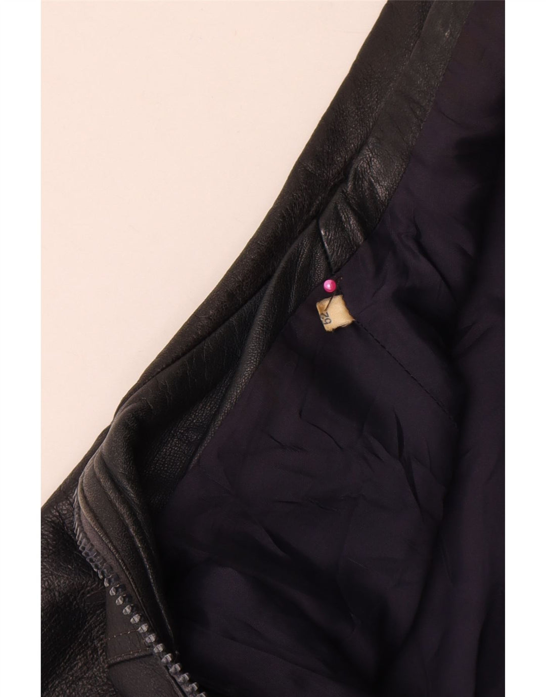 Vintage Γυναικείο Δερμάτινο Μπουφάν IT 52 2XL Navy Blue