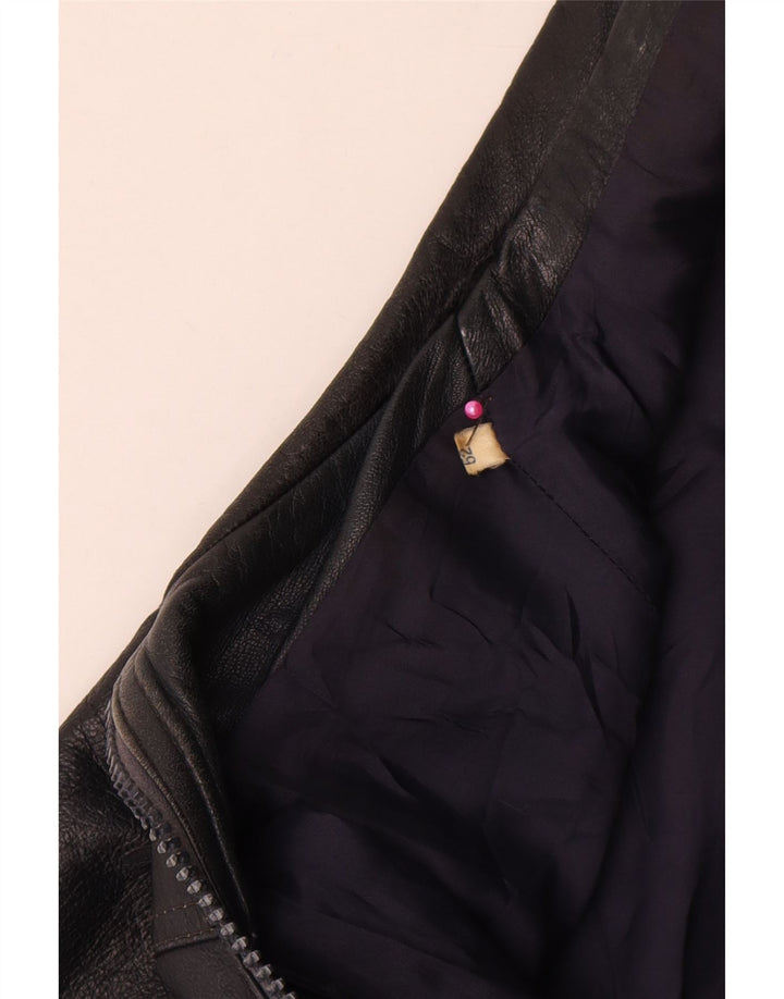 Vintage Γυναικείο Δερμάτινο Μπουφάν IT 52 2XL Navy Blue