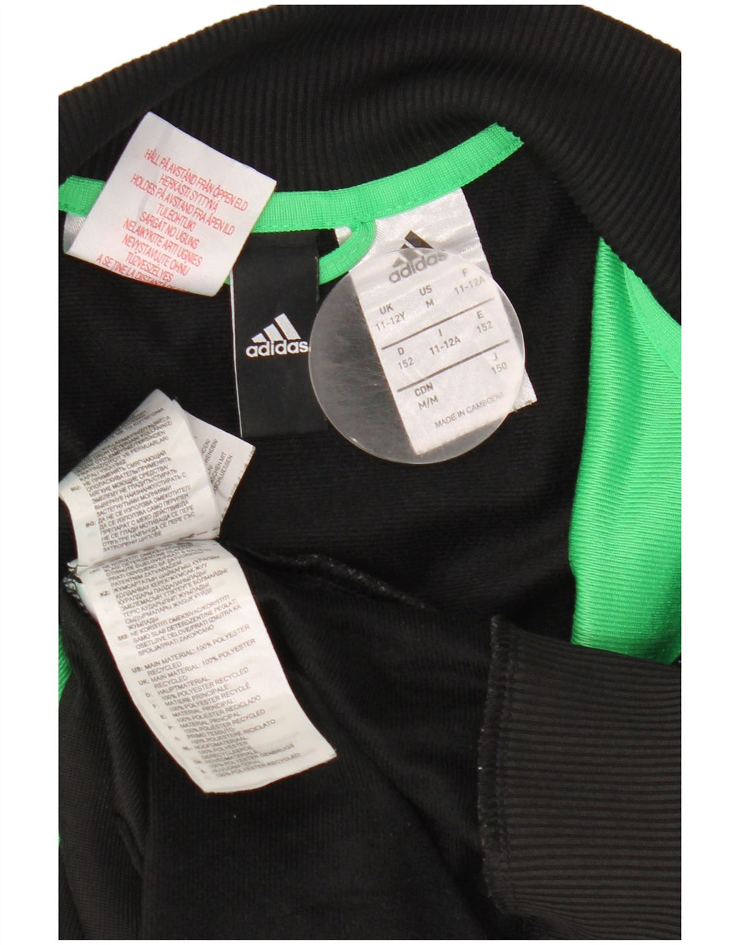 Κορυφαία φόρμα Adidas Boys 11-12 ετών Μαύρο Colourblock Polyester