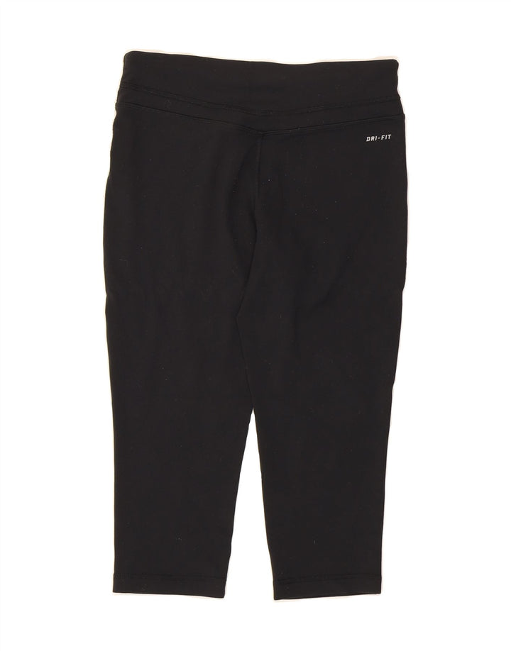 NIKE Womens Dri Fit Capri Leggings UK 12 Medium  Black Vintage Nike and Second-Hand Nike from Messina Hembry 