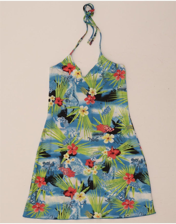 O'NEILL Γυναικείο Φόρεμα UK 14 Μεγάλο Πολύχρωμο Floral Πολυαμίδιο