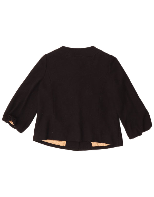 Monsoon Γυναικείο μπουφάν Bolero 3/4 Sleeve UK 10 Small Black Wool