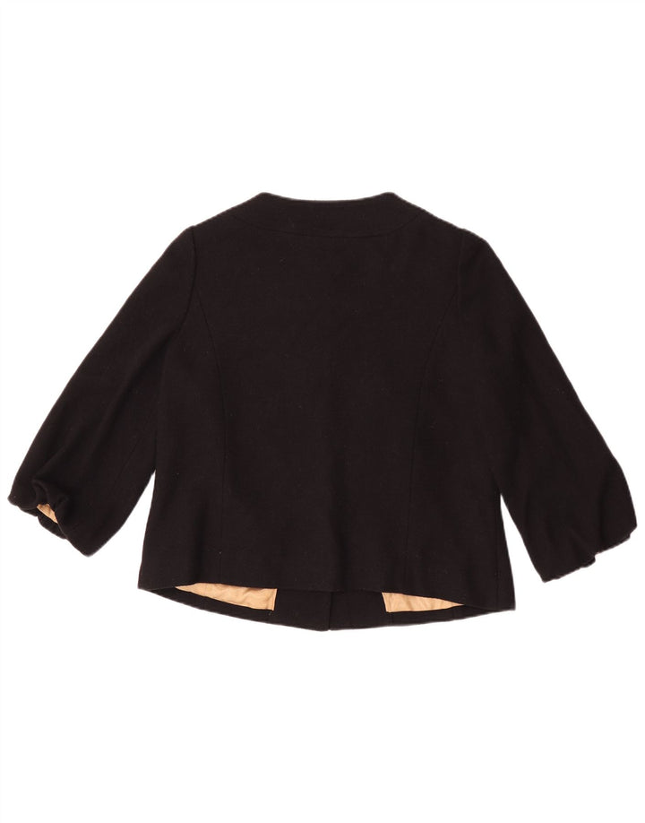 Monsoon Γυναικείο μπουφάν Bolero 3/4 Sleeve UK 10 Small Black Wool