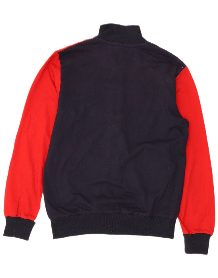 UMBRO Boys Tracksuit Top Jacket 13-14 Years Medium Navy Blue Colourblock
