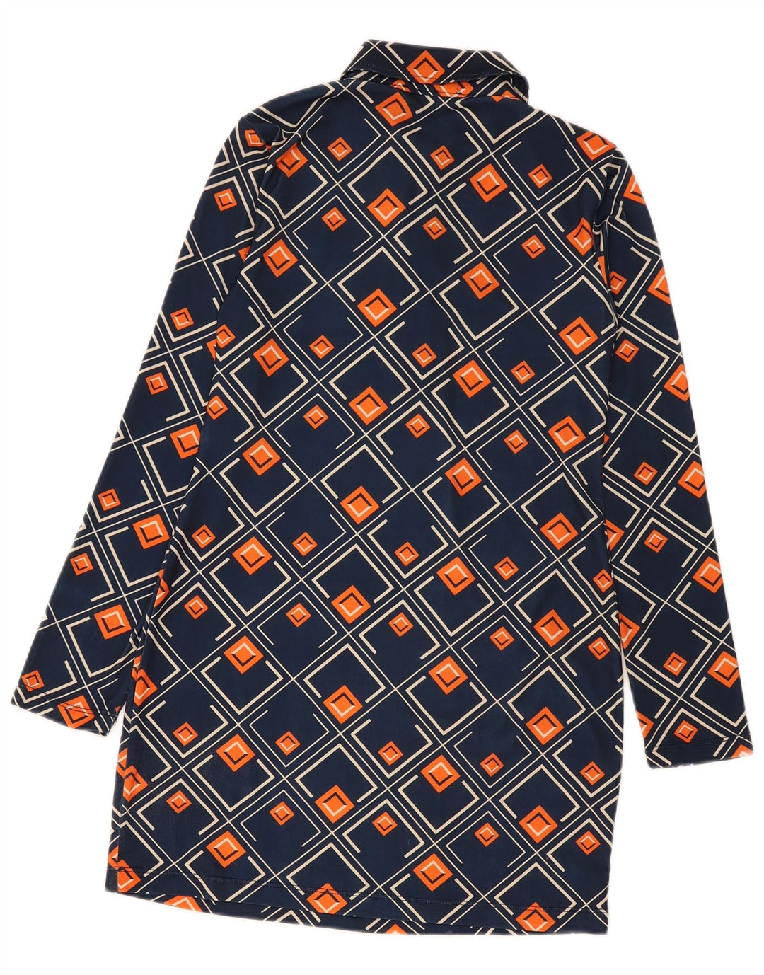 Zara Γυναικείο πουλόβερ Φόρεμα UK 12 Medium Navy Blue Geometric