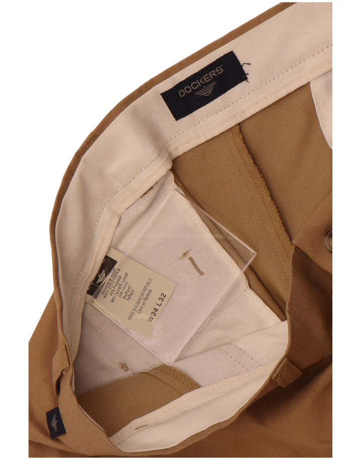 Dockers Ανδρικό ίσιο παντελόνι Chino W34 L32 Beige Polyester