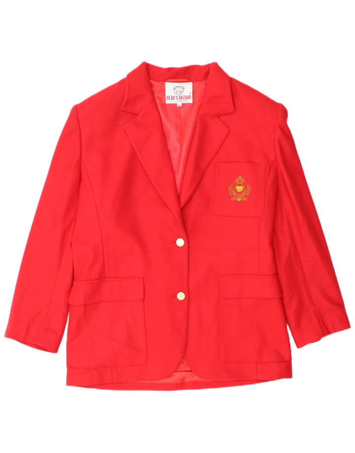 Laura Biagiotti Γυναικείο Μπουφάν Blazer 2 κουμπιών IT 48 XL κόκκινο μαλλί