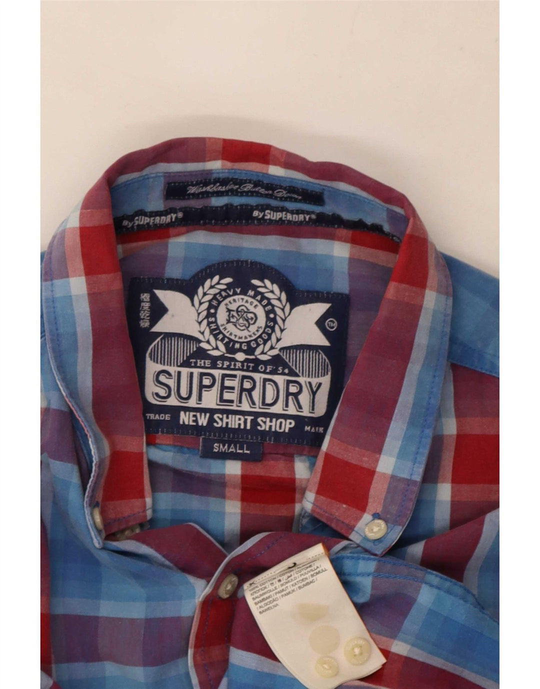 Ανδρικό πουκάμισο Superdry Small Blue Check Cotton
