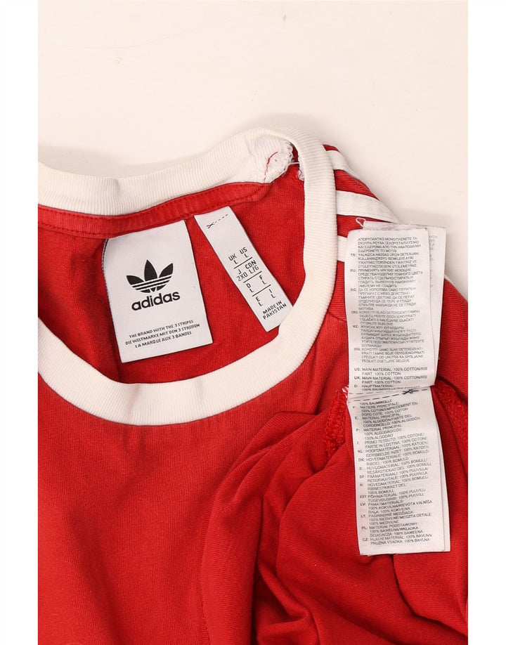 Ανδρικό T-Shirt Adidas Top μεγάλο κόκκινο βαμβακερό