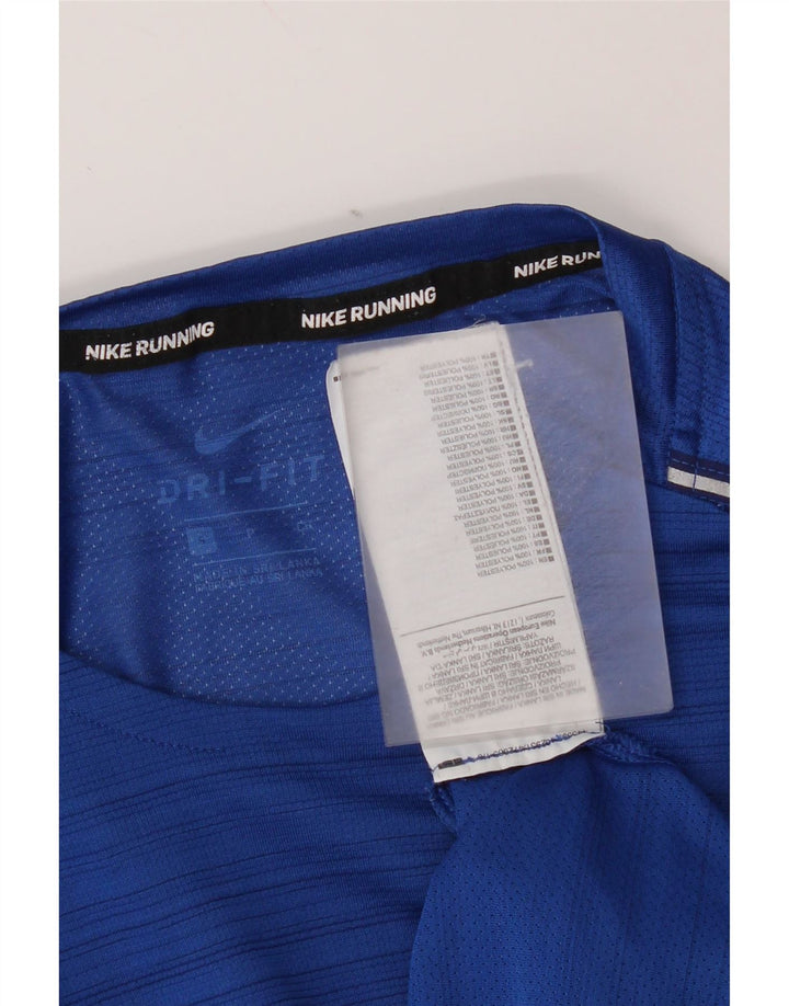 Ανδρικό μπλουζάκι Nike με μπλουζάκι Dri Fit Small Blue Pinstripe Polyester