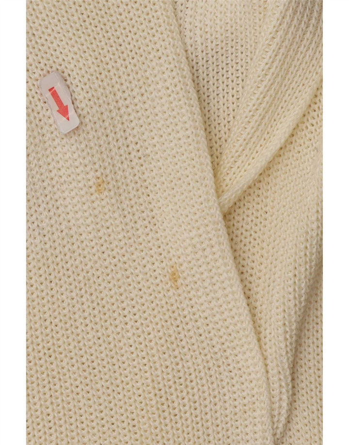 Massimo Dutti Γυναικείο Longline ανοιχτό πουλόβερ ζακέτα UK 10 Small Off White