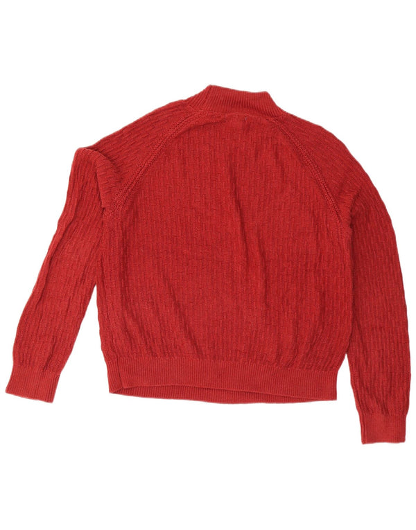 Γυναικείο πουλόβερ με λαιμό χελώνα με χελώνα με χοντρό πρόσωπο 12 μεσαίο κόκκινο