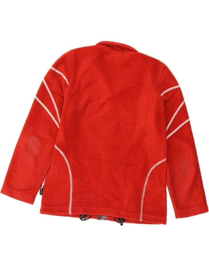 JACK WOLFSKIN Womens Loose Fit Fleece Jacket UK 10 Small Red Polyester Vintage Jack Wolfskin and Second-Hand Jack Wolfskin from Messina Hembry 