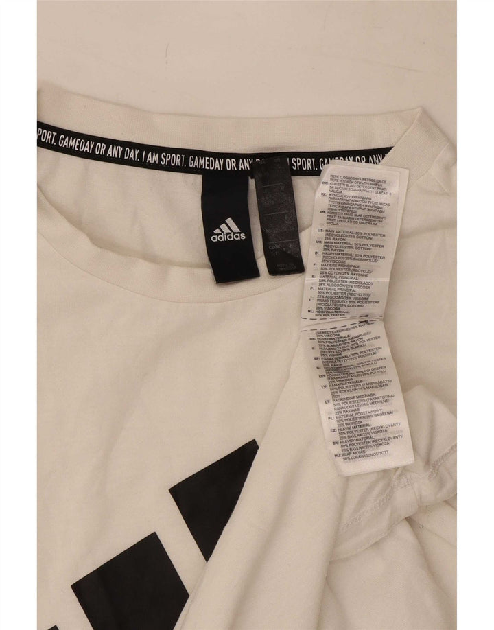 Γυναικείο γραφικό γιλέκο Adidas Top UK 8/10 Small White Polyester