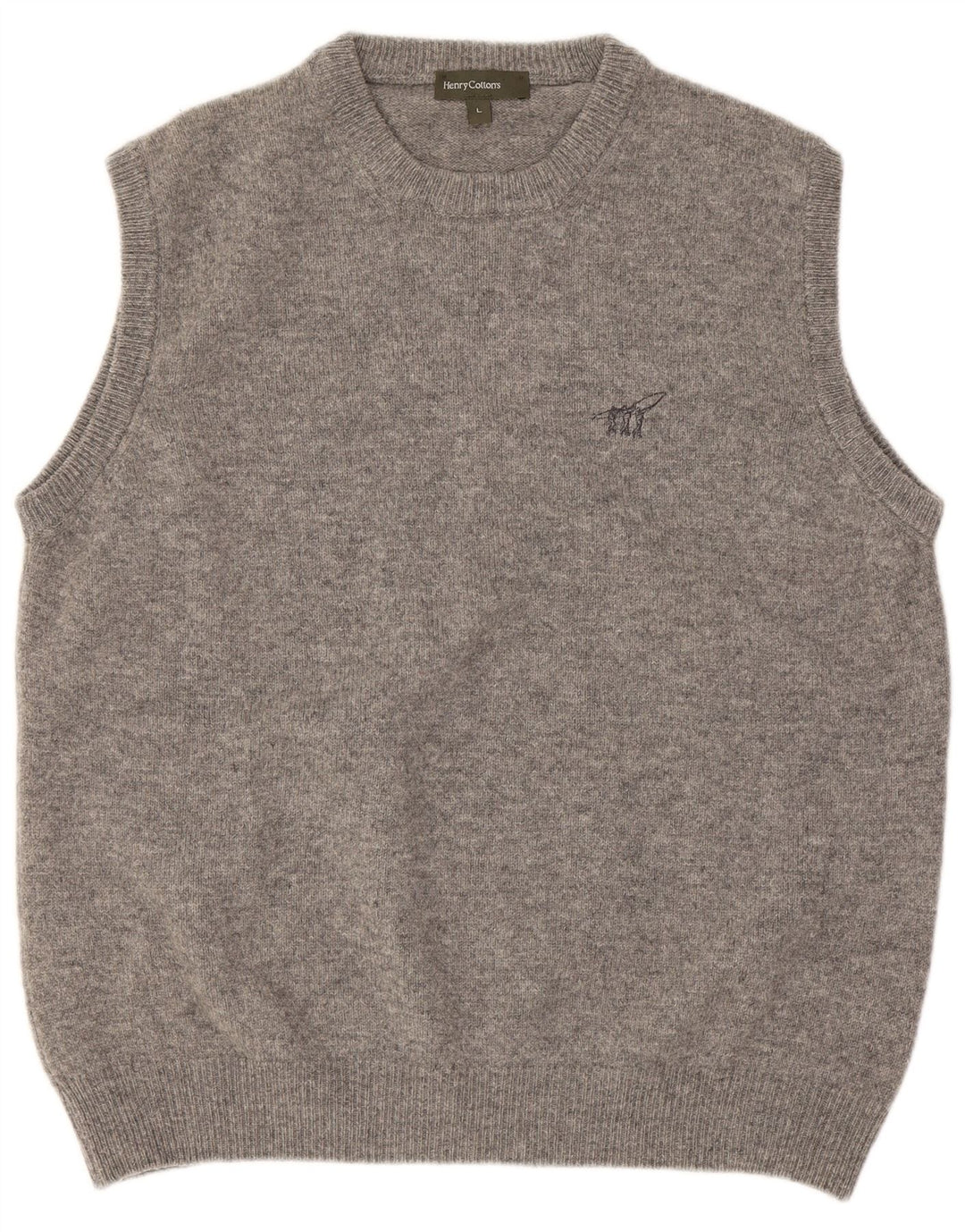 Ανδρικό γιλέκο Henry Cottons Tank Top Μεγάλο γκρι παρθένο μαλλί