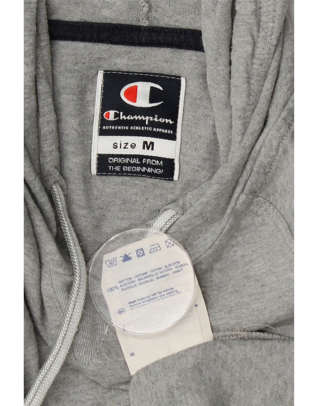 Champion Mens Hoodie Jumper Μεσαίο γκρι βαμβακερό