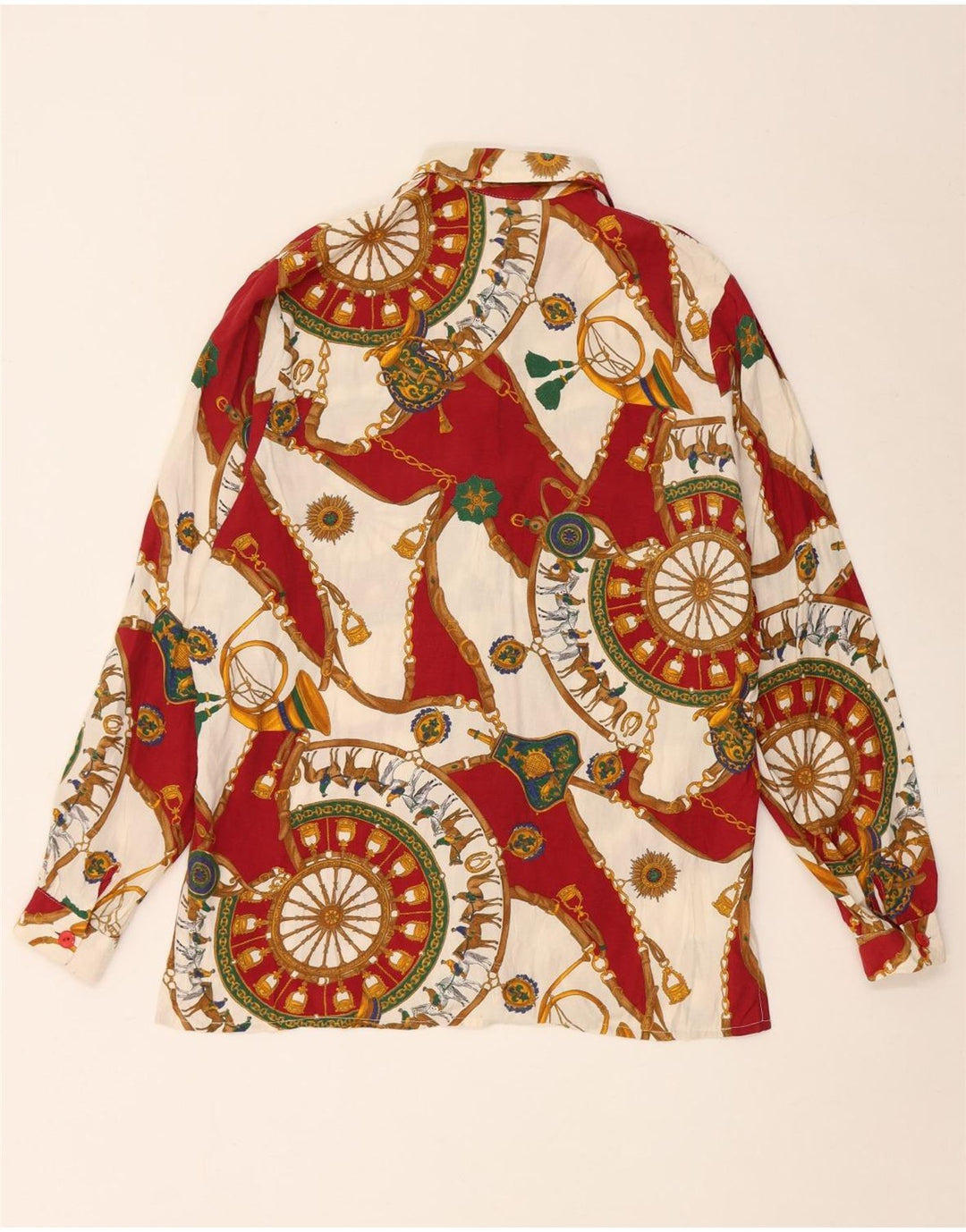 Mary Anne Γυναικείο πουκάμισο με αφηρημένο σχέδιο μπλούζα UK 14 Medium Burgundy