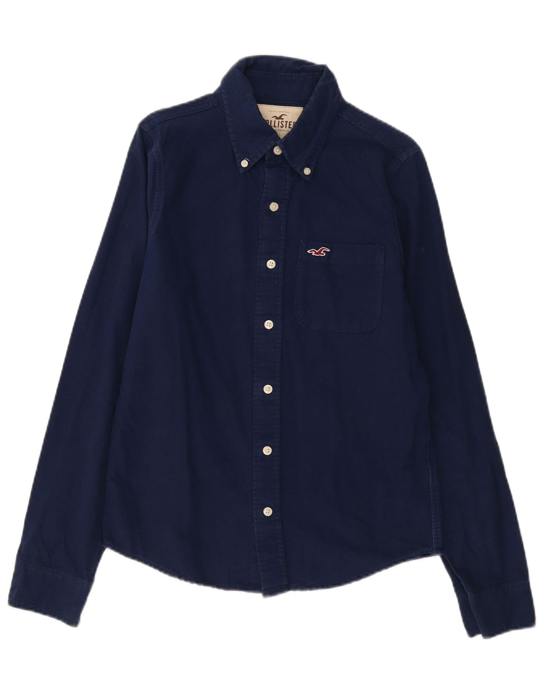 Ανδρικό πουκάμισο HOLLISTER Small Navy Blue Βαμβακερό