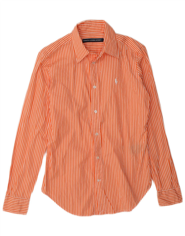 Ralph Lauren Γυναικείο Πουκάμισο US 4 Small πορτοκαλί ριγέ βαμβακερό