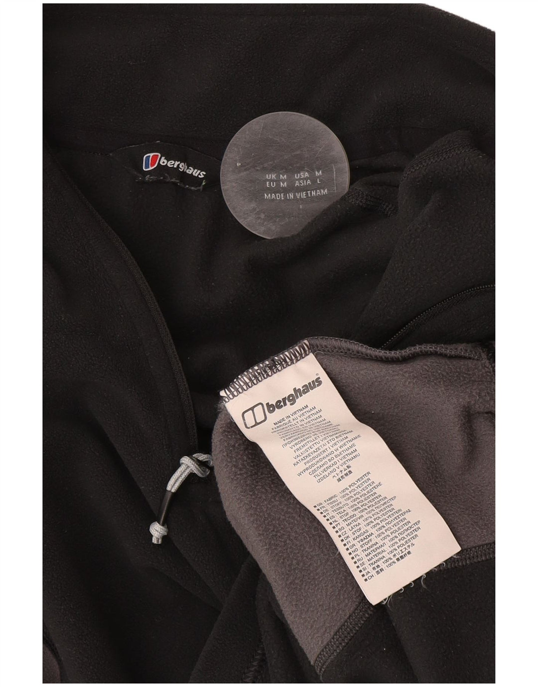 Berghaus Ανδρικό φερμουάρ με λαιμόκοψη από φλις, μεσαίο μαύρο χρώμα, πολυεστέρας