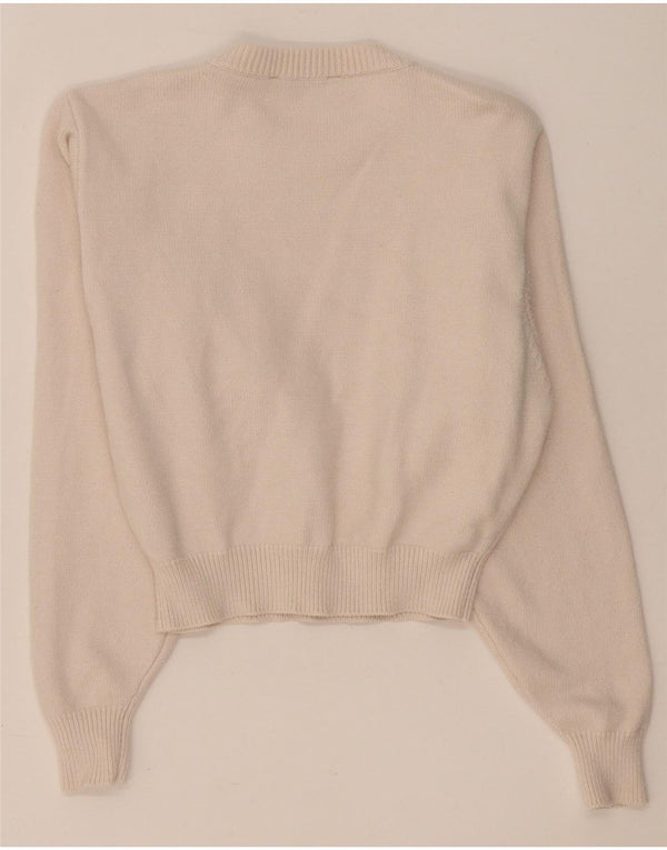 Zara Γυναικείο πουλόβερ με λαιμόκοψη Crop Crop UK 14 μεσαία βισκόζη