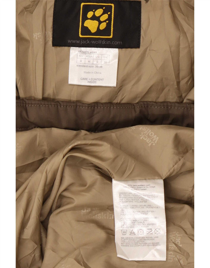 Jack Wolfskin Γυναικείο παλτό με κουκούλα UK 10 Small Khaki Polyester