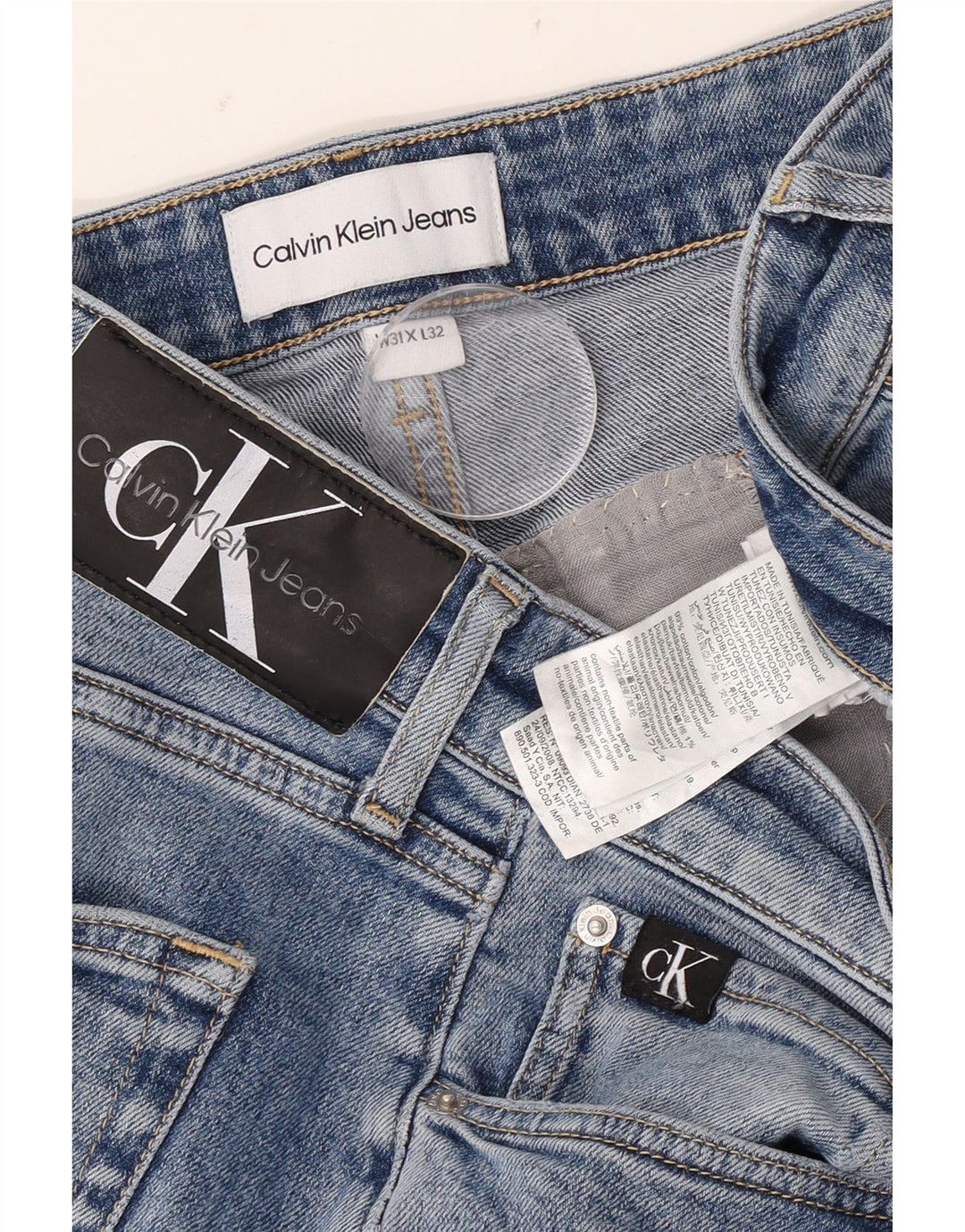 Calvin Klein Ανδρικό Slim Jeans W31 L32 Blue Cotton