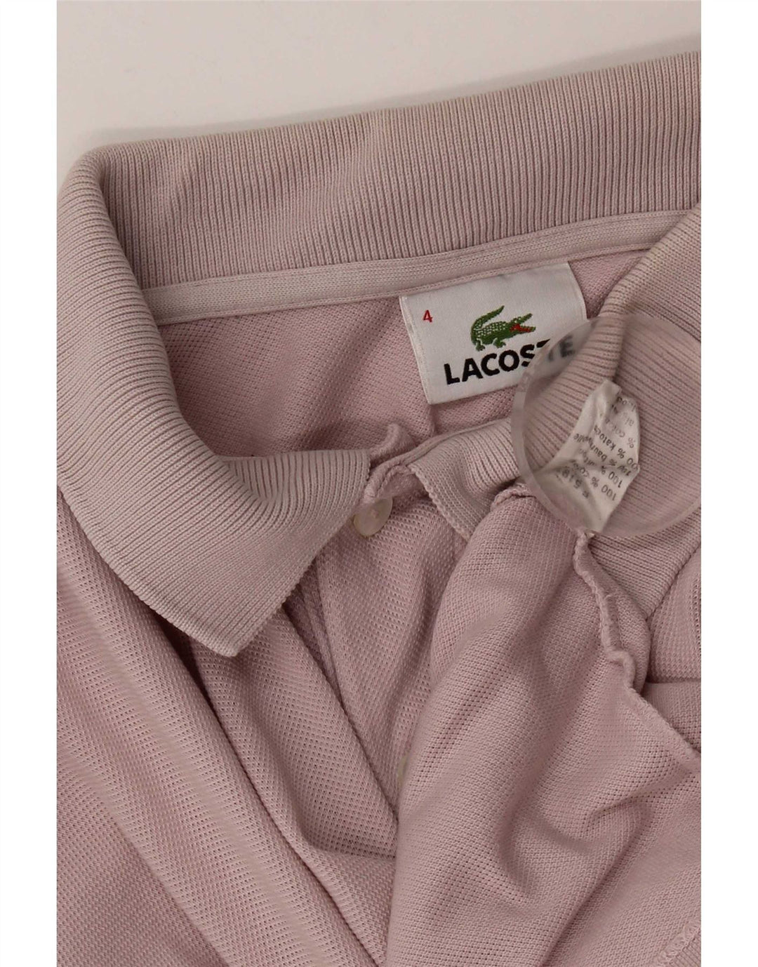 Ανδρικό πουκάμισο Polo Lacoste, Μέγεθος 4, Μεσαίο Ροζ Βαμβακερό
