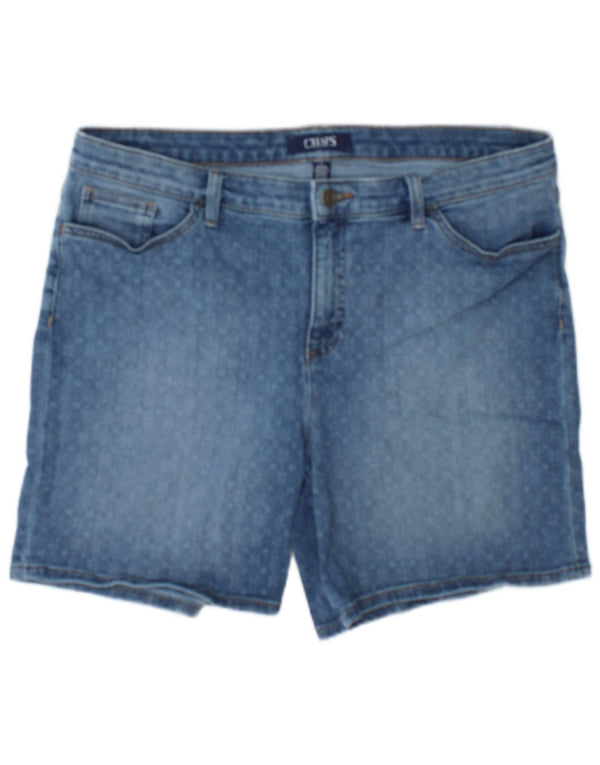 Chaps Γυναικείο τζιν σορτς US 14 XL W36 Βαμβακερό με μπλε στίγματα