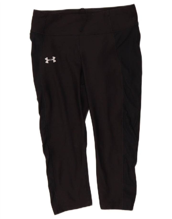 Under Armour Γυναικεία Heat Gear Capri leggings UK 12 Medium Black Polyester