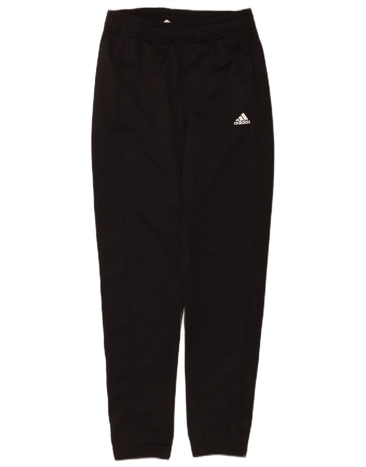 Adidas Boys Tracksuit Trousers Joggers 11-12 Years Black Polyester