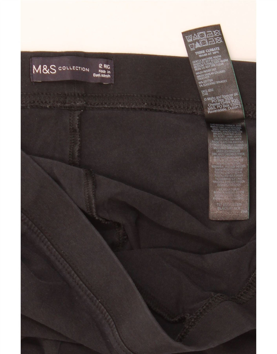 Marks & Spencer Γυναικεία Κολάν UK 12 Μεσαίο μαύρο βαμβακερό