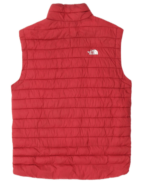 The North Face Mens Padded Gilet UK 38 Medium Maroon Polyester