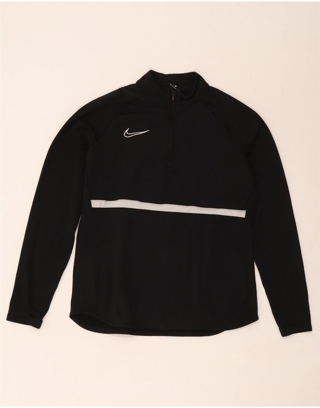 Ανδρική φόρμα Nike Dri Fit με φερμουάρ πουλόβερ στο επάνω μέρος, μεσαίο μαύρο χρώμα