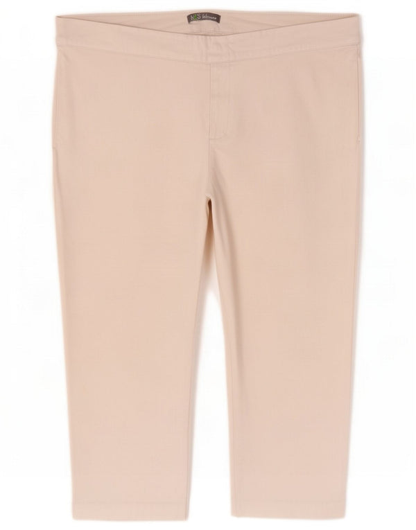 Marks & Spencer Γυναικείο ίσιο παντελόνι Capri UK 14 Large W34 L20 White